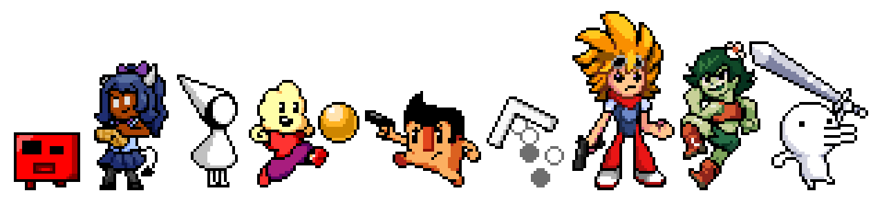 Fanmade sprites in Indie Pogo style