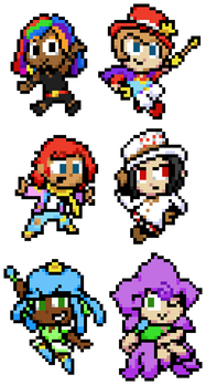 Sticker mockups for Gloomverse webcomic